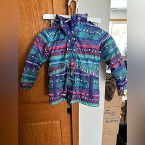 2 in 1 Vibrant Kids Puffer Jacket with Stripes